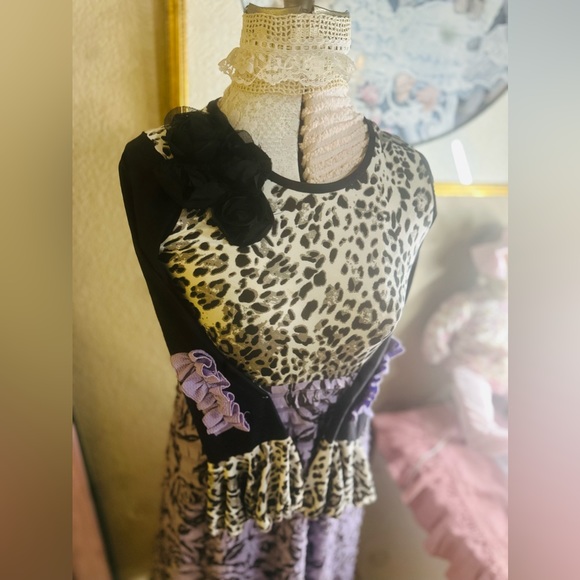 SOLD Girls Punchy Purple Rosetta size 14 dress in progress - Picture 3 of 5